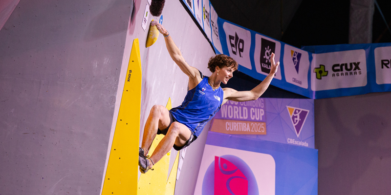 Naile Meignan (FRA) conquista sua primeira medalha de ouro em uma Copa do Mundo de Escalada no Brasil!