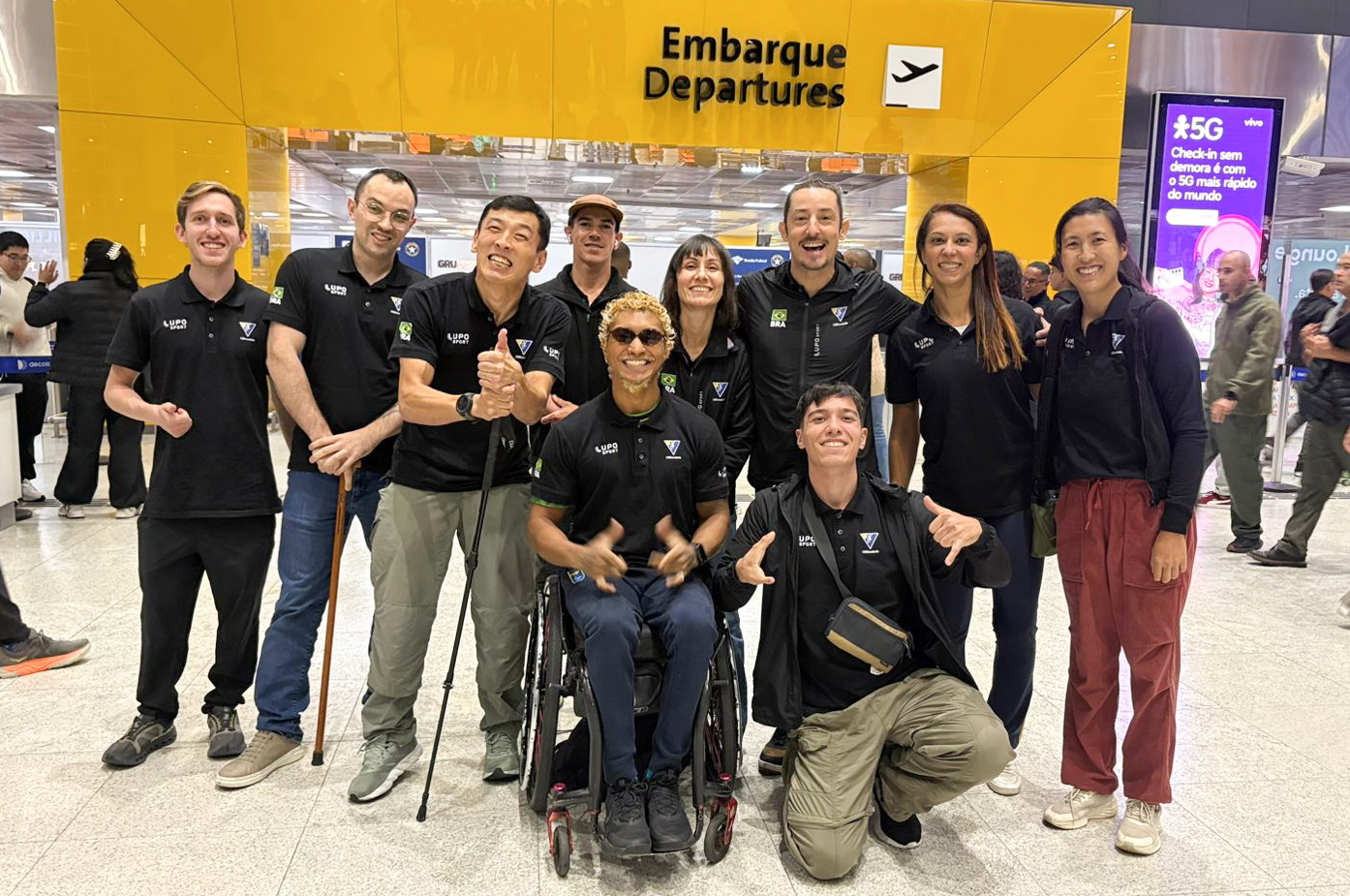 Maior delegação da história da paraescalada brasileira em uma etapa do circuito internacional. | Foto: Acervo CBEscalada